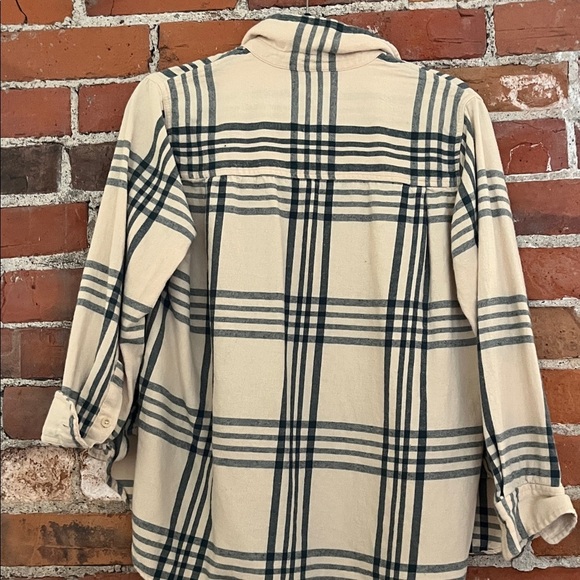 Madewell Oversized Ex-Boyfriend Swing Shirt Flannel in Windowpane, size S - Picture 6 of 6